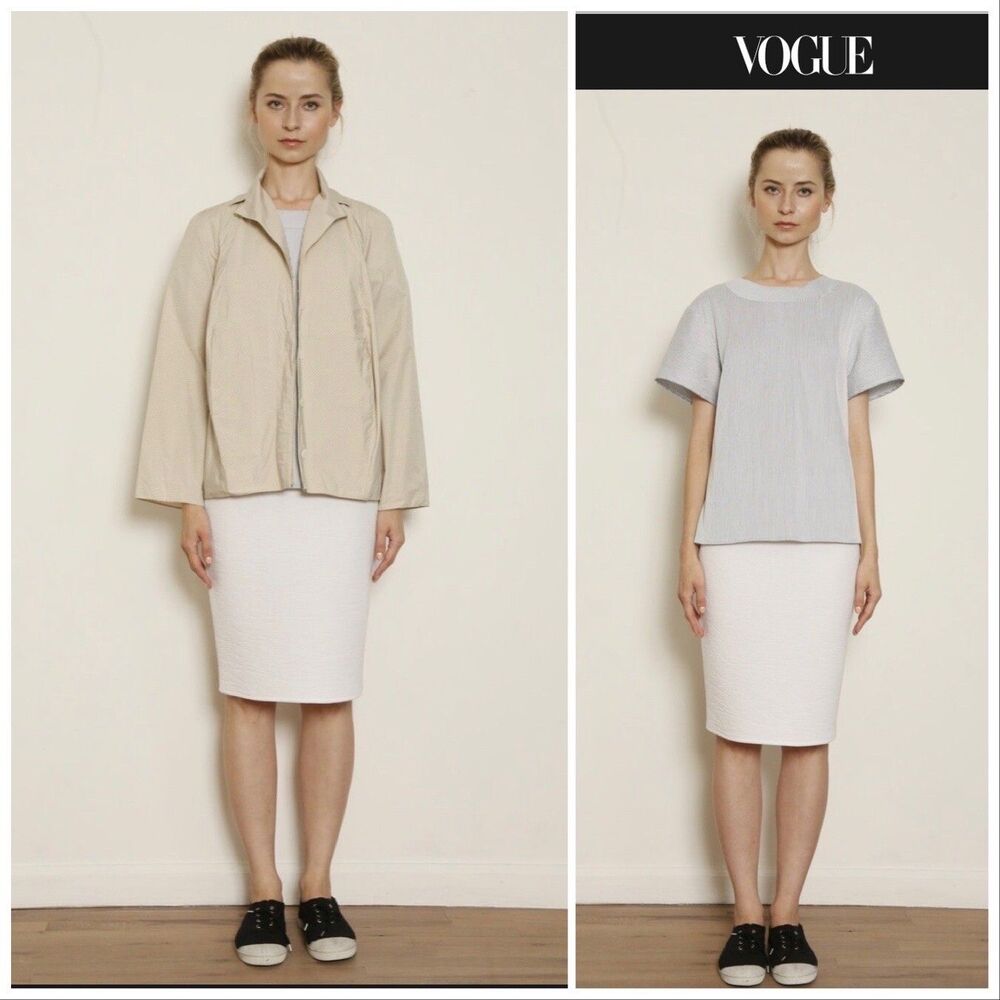 Vogue Brand Yeohlee Resort Cream Pencil Skirt New Size 4